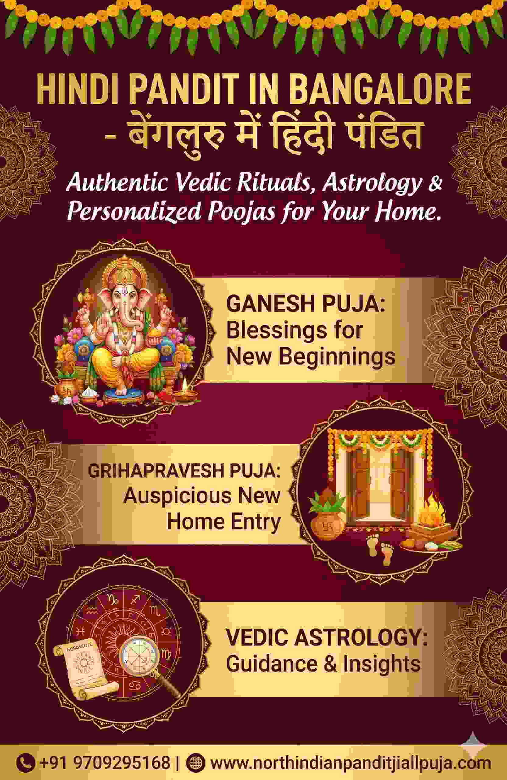 North Indian Hindi Pandit in Bangalore for all puja services